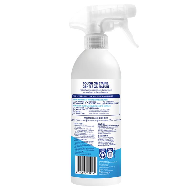 Earth Choice Prewash Stain Remover - 400ml Plant-Based Power