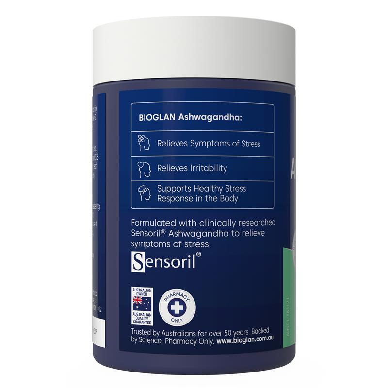 Bioglan Ashwagandha 120 Vegan Hard Capsules