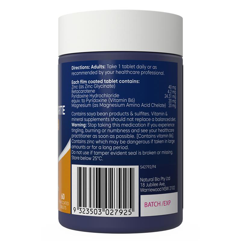 Bioglan Zinc Forte High Strength 40mg 60 Tablets