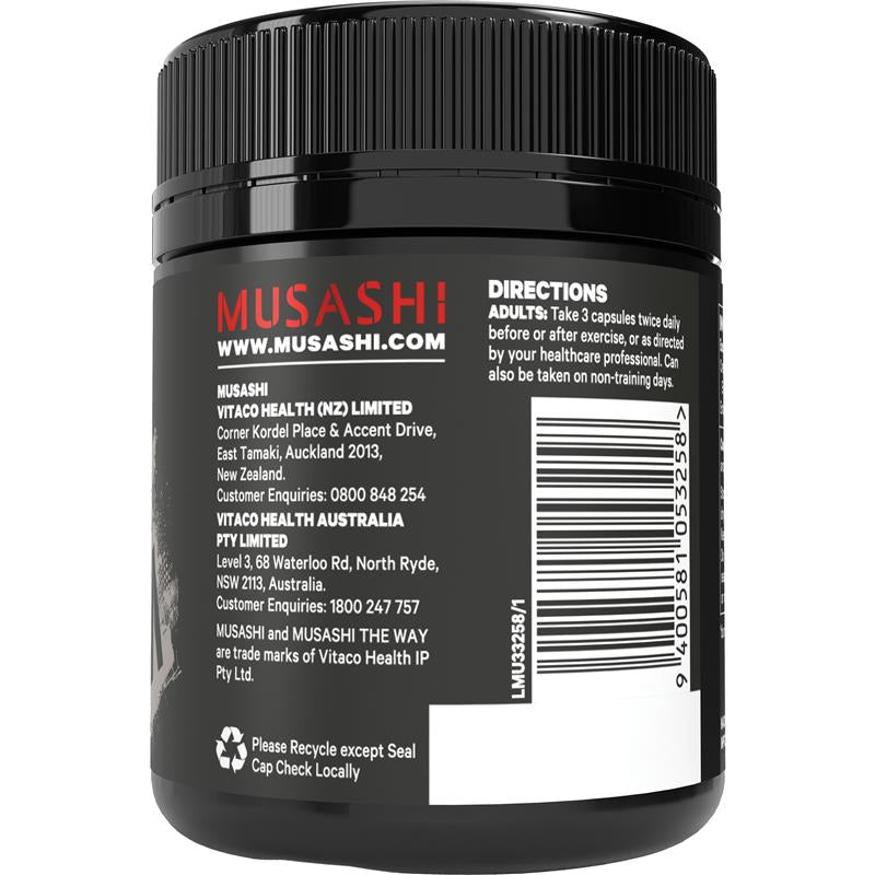 Musashi Creatine 120 Capsules - Muscle Strength & Performance Booster