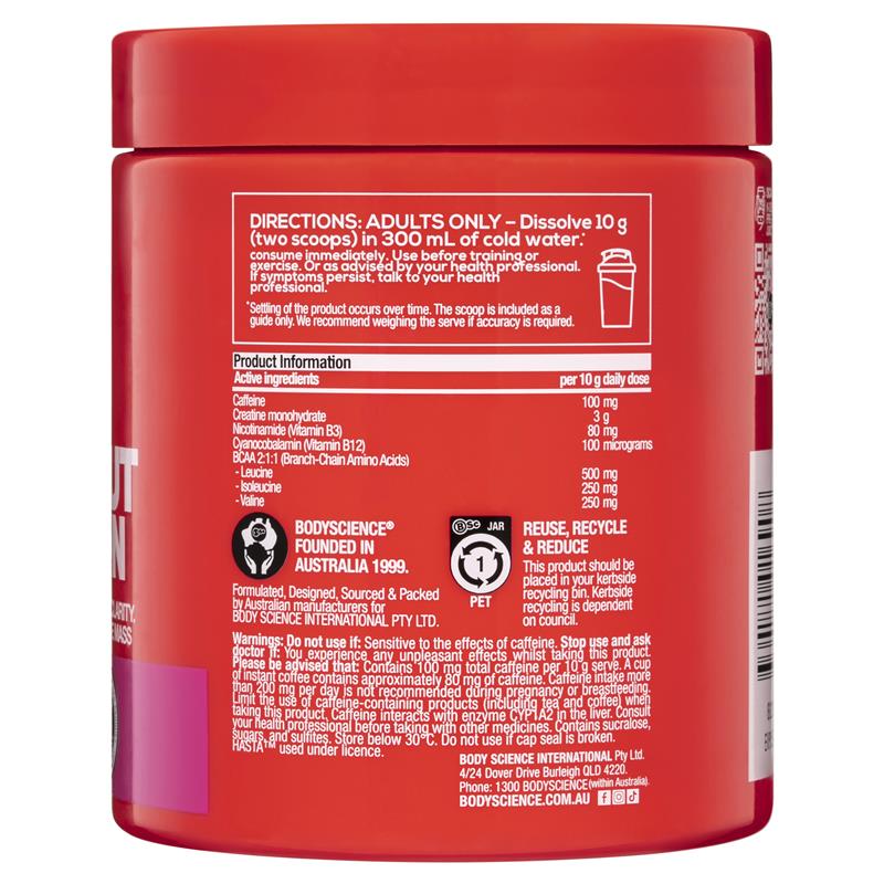 BSc K-OS Pre-Workout Juicy Melon 300g
