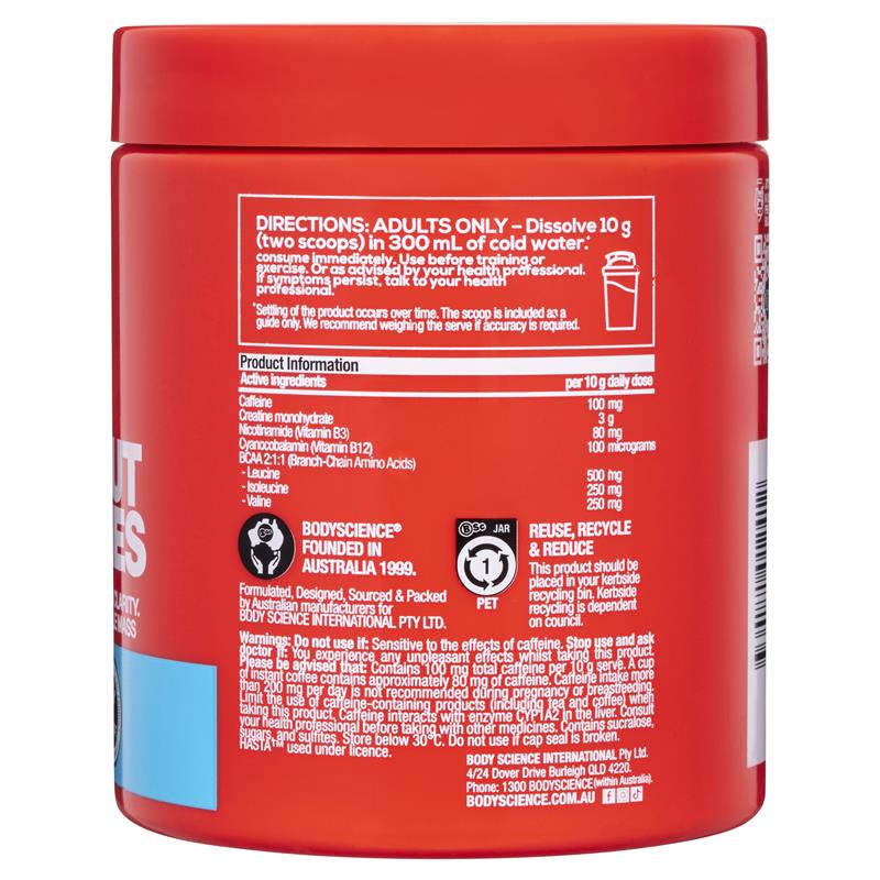 BSc K-OS Pre-Workout Blue Gummies 300g