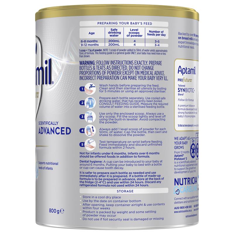Aptamil Profutura Synbiotic+ Stage 2 Follow On Formula 800g