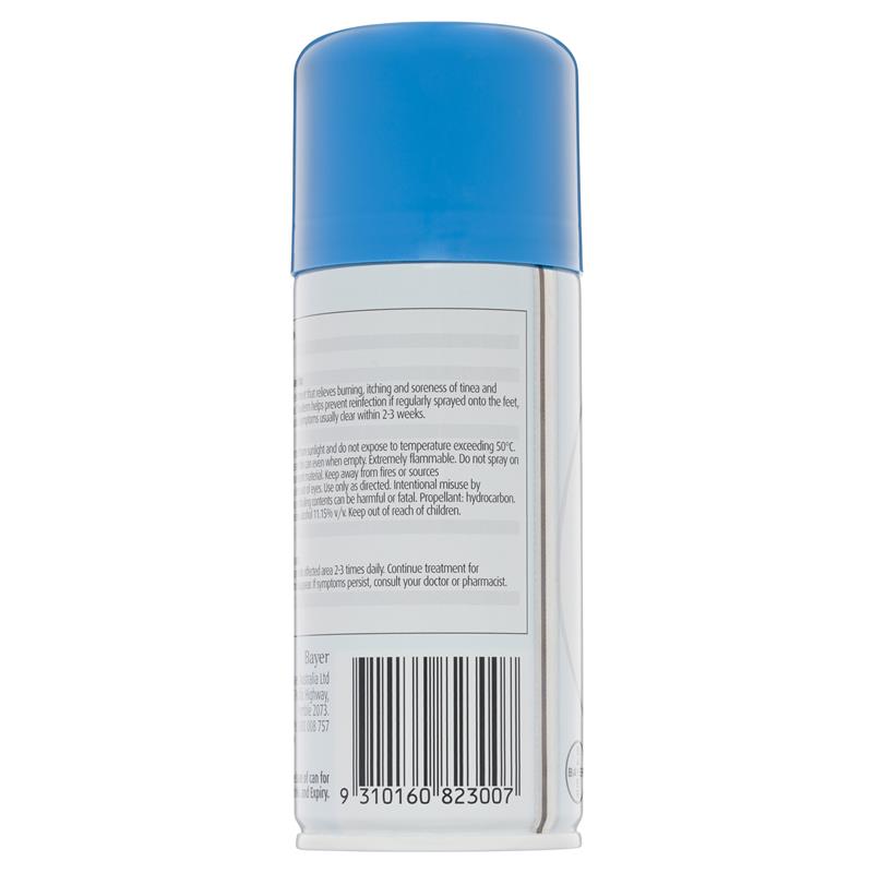 Canesten Tinaderm Powder Spray for Tinea and Ringworm - 100g