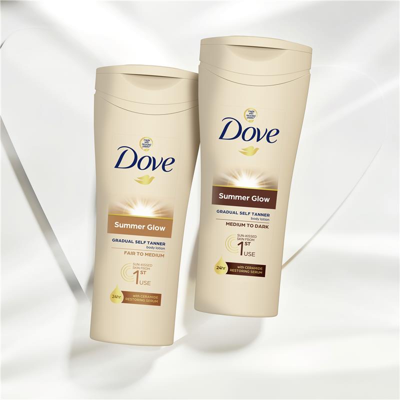 Dove Summer Glow Body Lotion for Medium to Dark Skin - 400ml