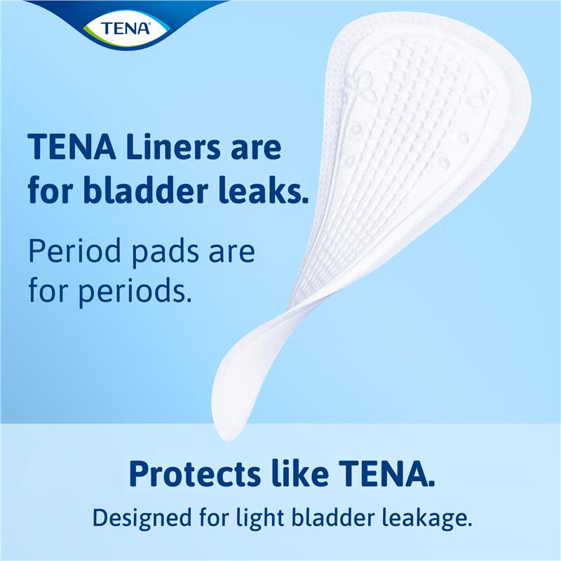 TENA Ultra Long Liners 22 Liners- Odor Control & High Absorbency for Active Use