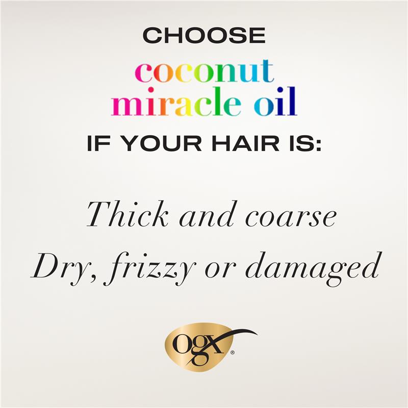 Ogx Extra Strength Damage Remedy + Hydrating & Repairing Coconut Miracle Oil Conditioner For Damaged & Dry Hair 385mL