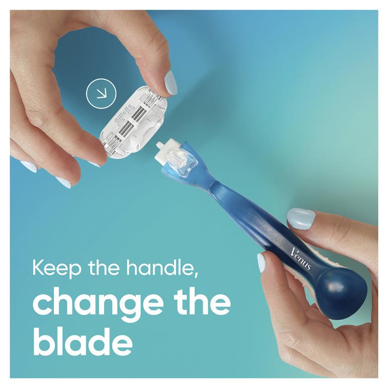 Gillette Venus Smooth Women's Razor Blade Refills 8 Pack - Effortless Shaving
