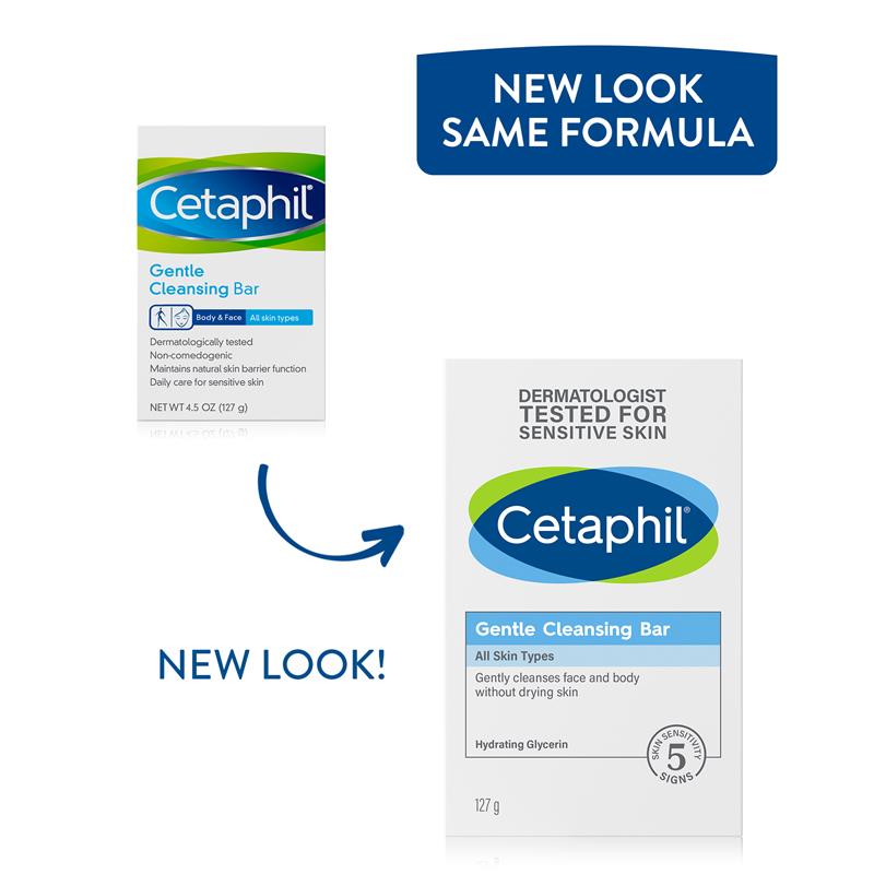Cetaphil Gentle Cleansing Bar 127g – Hypoallergenic for Sensitive Skin