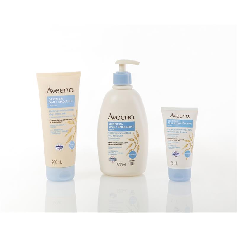 Aveeno Dermexa Fast Long Lasting Balm - Fragrance Free - 75ml