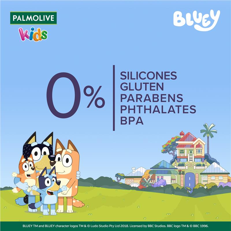 Palmolive Kids Bluey Cherry Berry Body Wash 400ml - Gentle & Fun