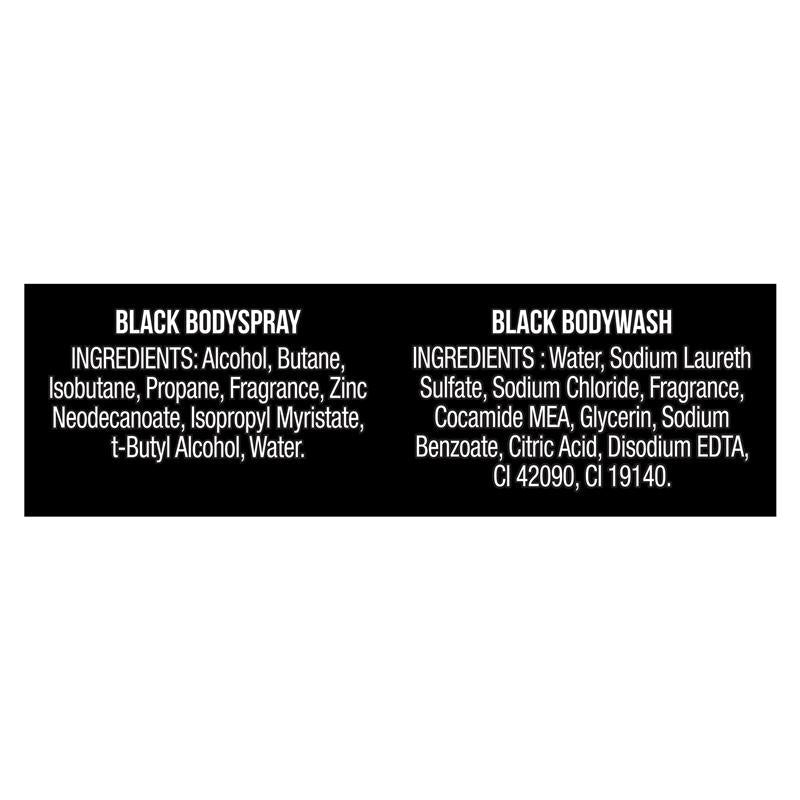 Lynx Black Duo Gift Set – 165ml Body Spray & 400ml Bodywash for Men