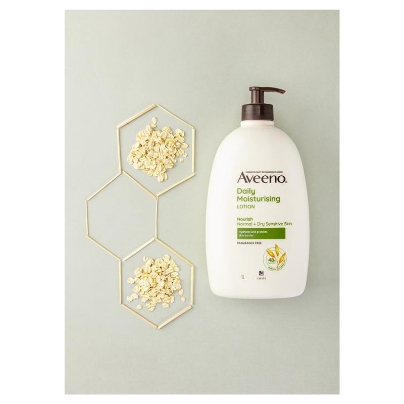 Aveeno Daily Moisturising Fragrance Free Body Lotion 1L - Hydrate and Protect Your Skin