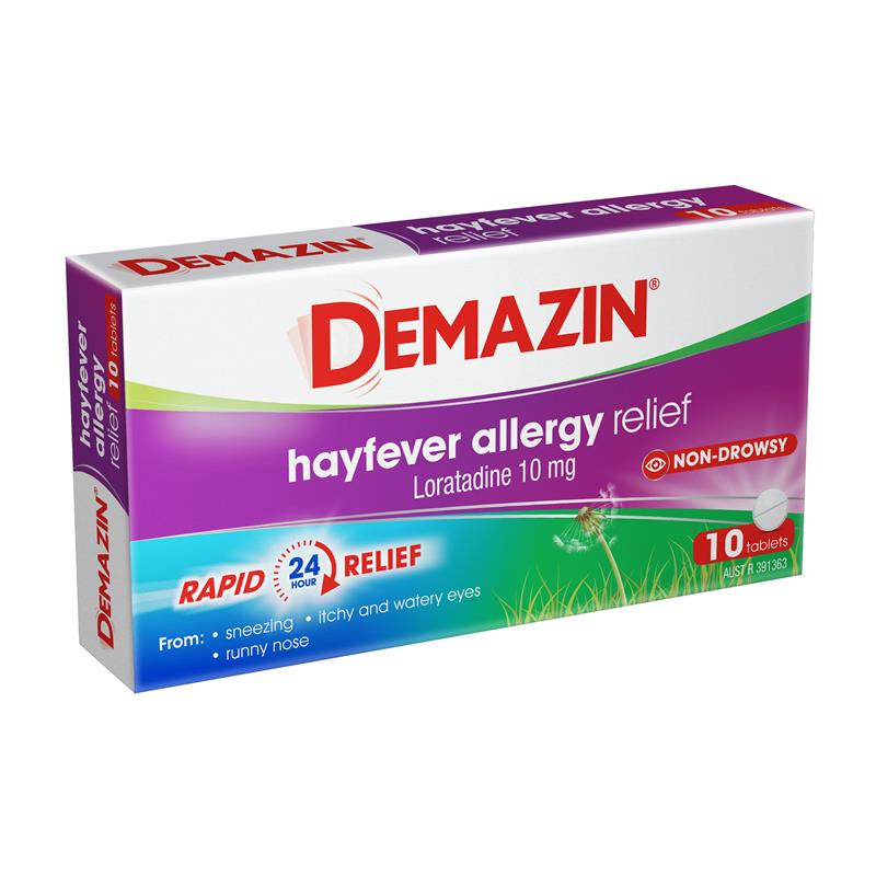 Demazin Allergy & Hayfever Relief Tablets - 10 Tablets