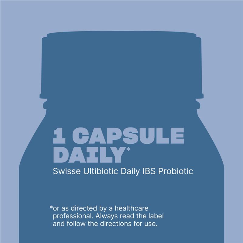 Swisse Ultibiotic Daily IBS Probiotic - 30 Capsules for Digestive Health