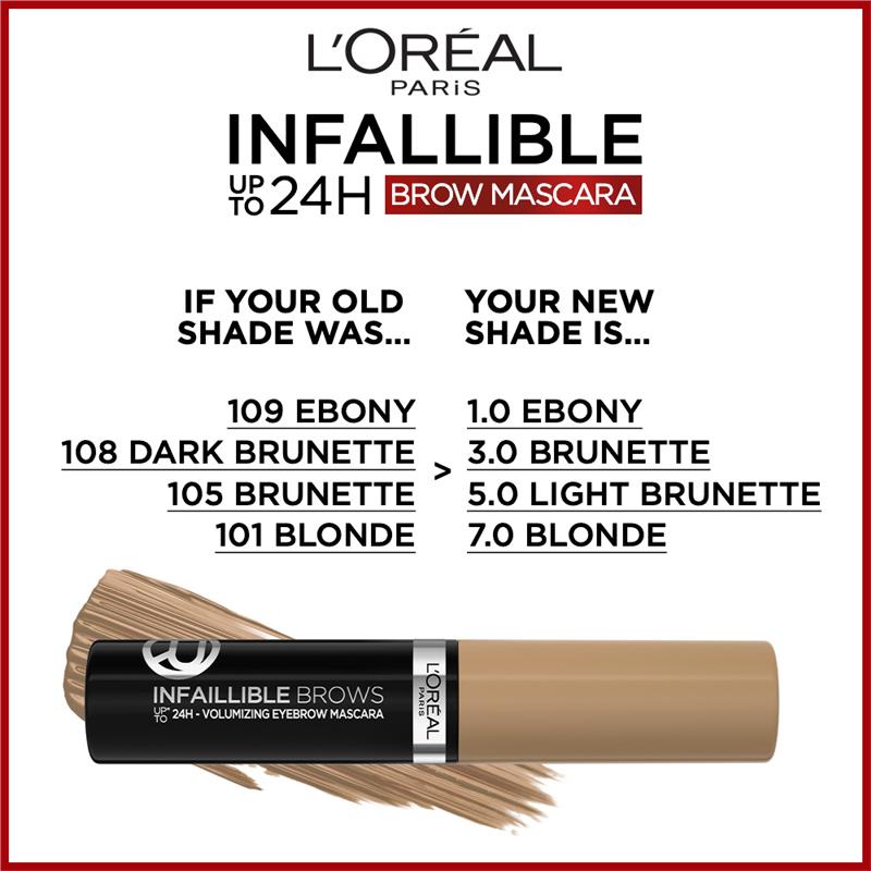 L'Oreal Paris Infallible Brows Volumizing Eyebrow Mascara 3.0 Brunette