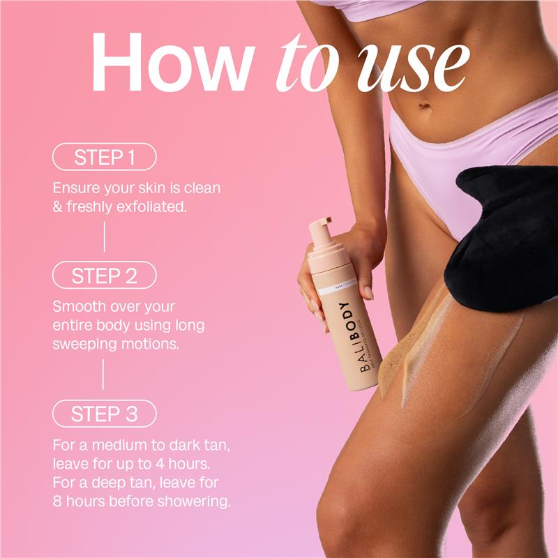 Bali Body Self Tanning Mousse 200ml - Natural Looking Tan