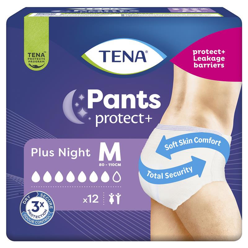 TENA Protect+ Plus Night Incontinence Pants Medium 12-Pants