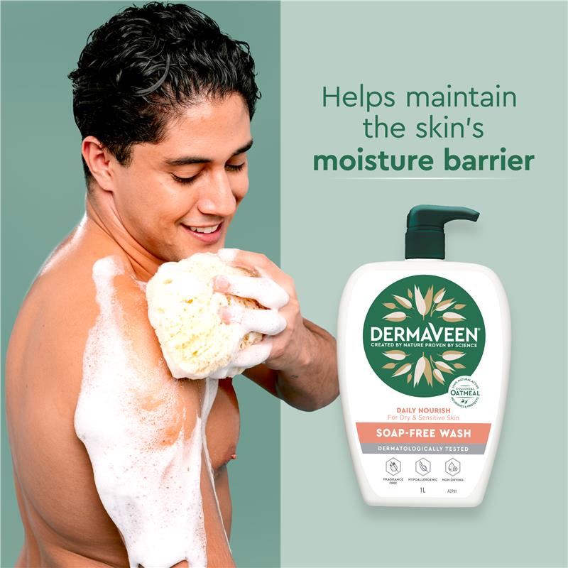 DermaVeen Daily Nourish Soap Free Wash 1L