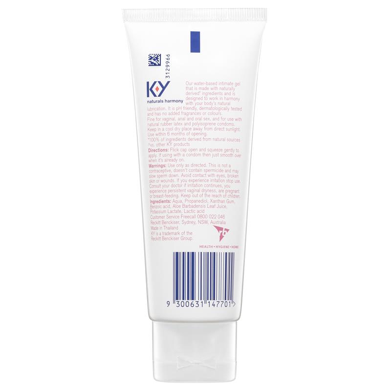 Durex KY Naturals Harmony Intimate Gel - 100ml for Natural Comfort