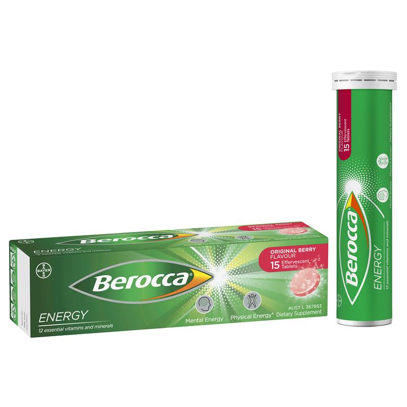 Berocca Energy Original Berry 15 Effervescent Tablets - Energize Your Life