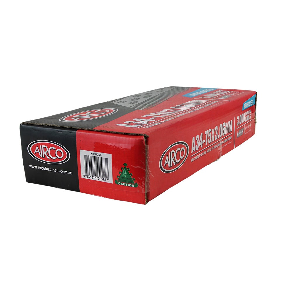 AIRCO 34-Deg Framing Nails - 75 x 3.1mm ND34750