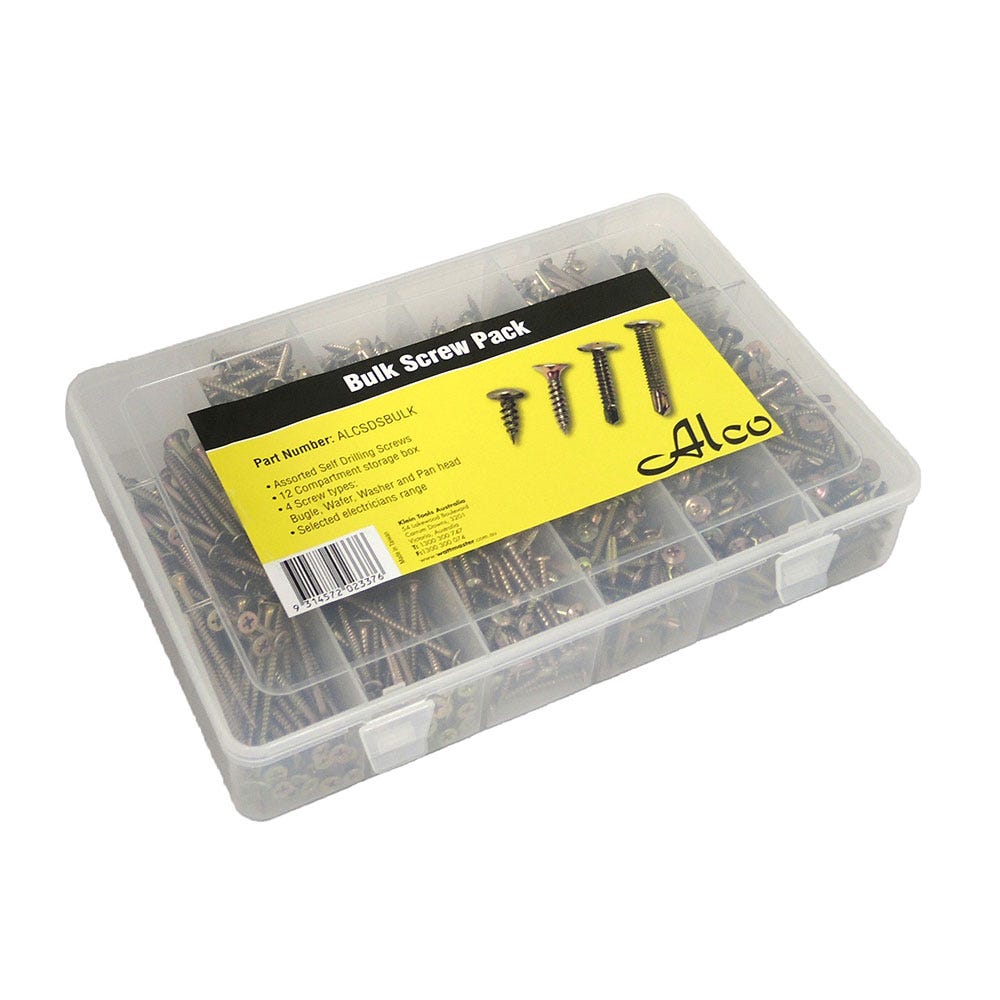 ALCO Bulk Pack Screws 11 Sizes 1100 Piece ALCSDSBULK