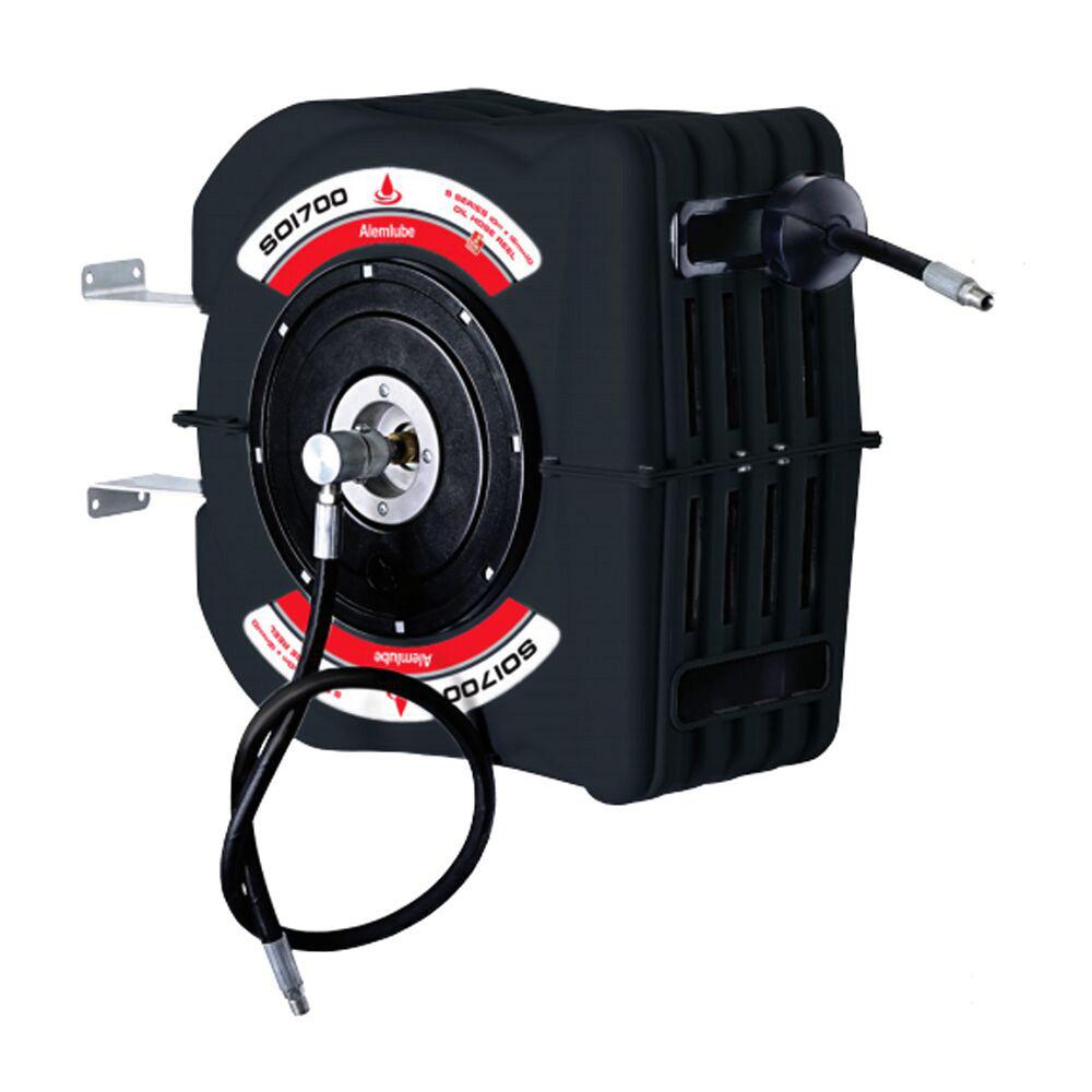 ALEMLUBE Oil Hose Reel 10M X 1 2inch Plastic Soi700
