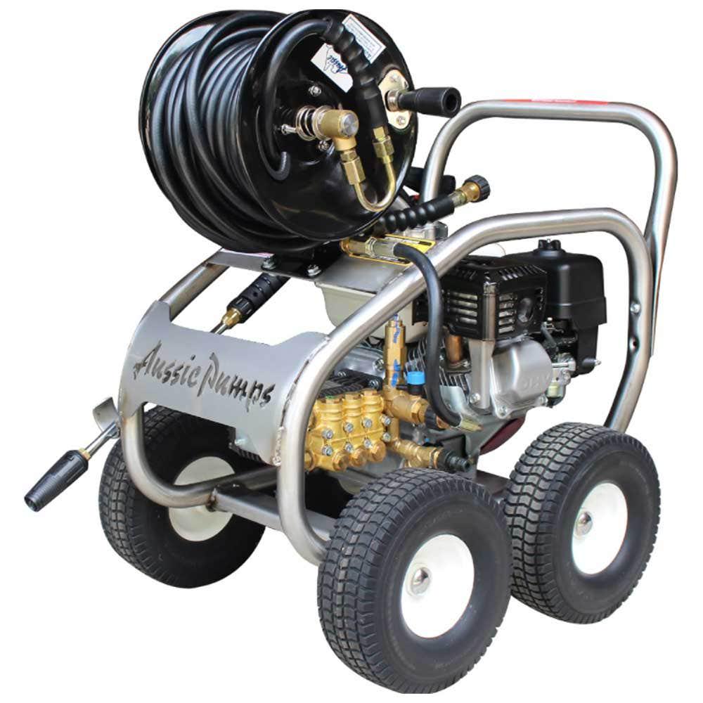 AUSSIE PUMPS 3,000 PSI Scud AB30 Power Pressure Washer with Hose Reel ABSS30GX200HR