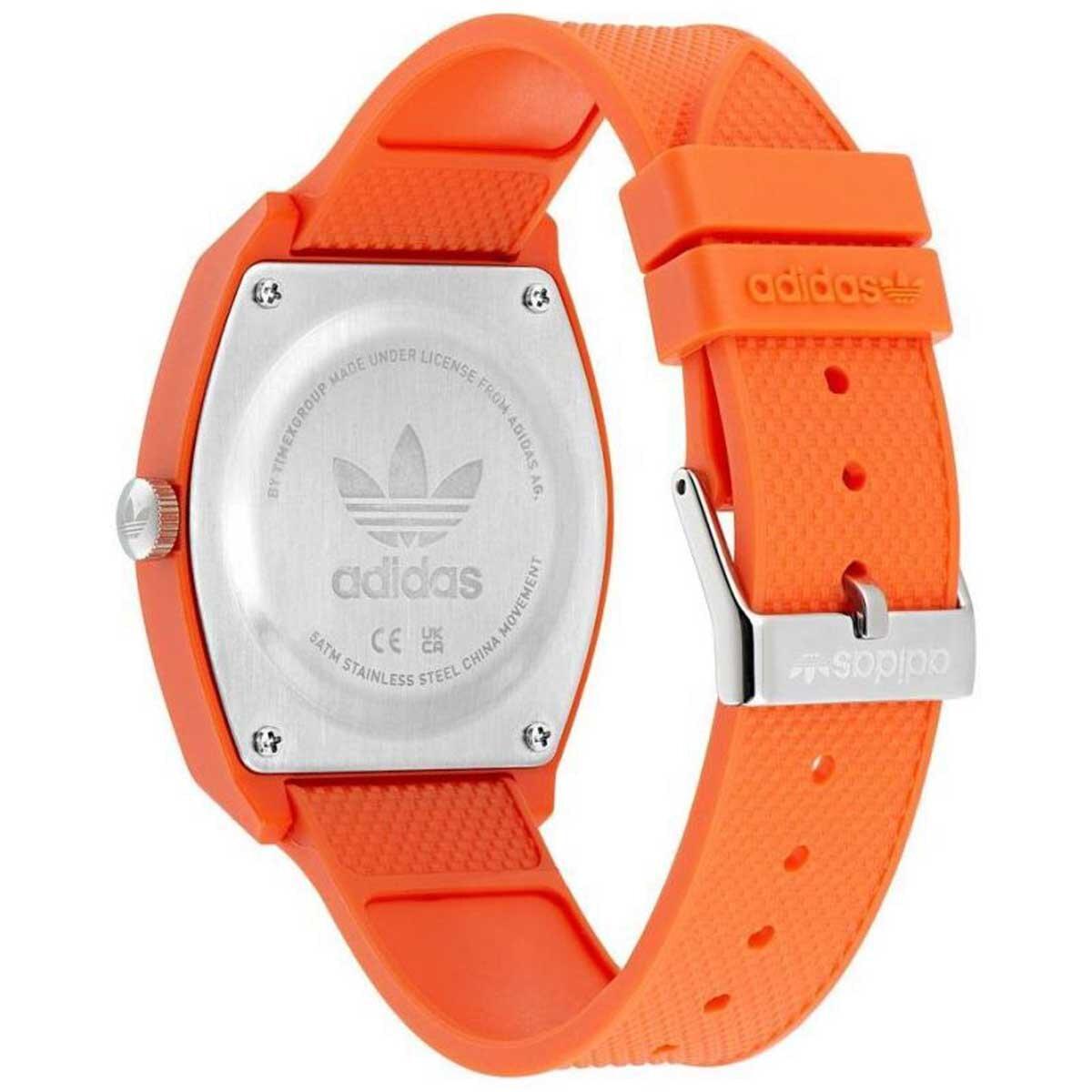 Adidas Originals Project Two Orange Resin Strap Analogue Watch AOST22562