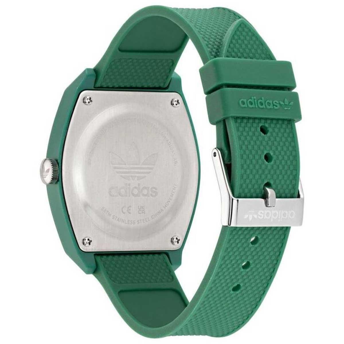 Adidas Originals Project Two Green Resin Strap Analogue Watch AOST22032