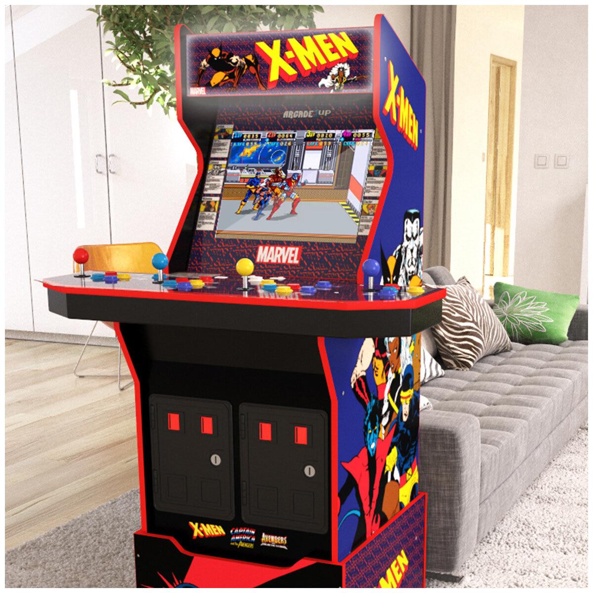 Arcade1Up X-Men 4-Player Gaming Arcade Cabinet With Stool And Bundle