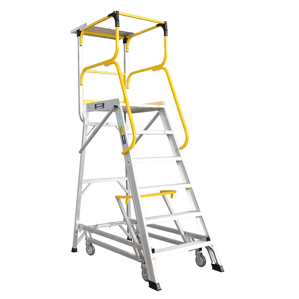 BAILEY 1.8m 200kg Aluminium with Gate Access Platform Ladder