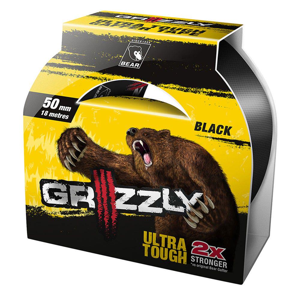 BEAR Grizzly 50mm x 18m Black Ultra Tough Cloth Gaffer Tape 63642548203