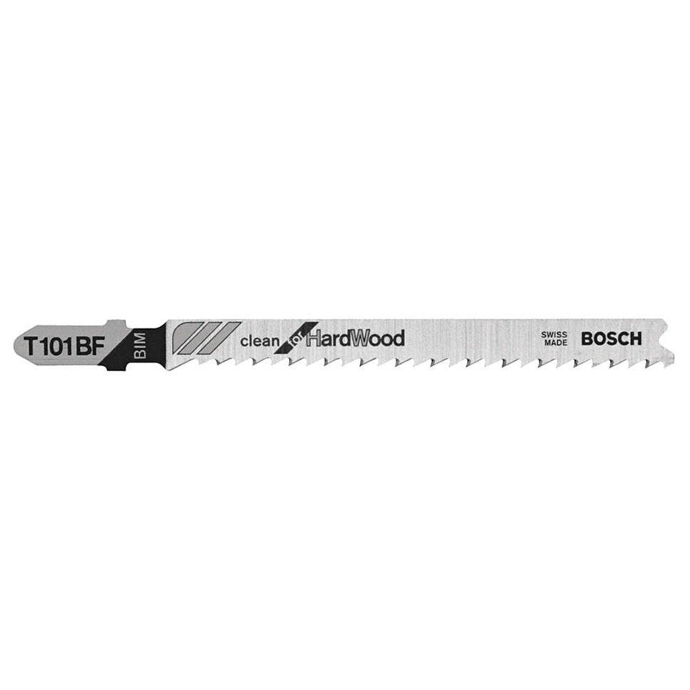 BOSCH 100mm T-Shank Jigsaw Blade for Hardwood T101BF - 5 Piece