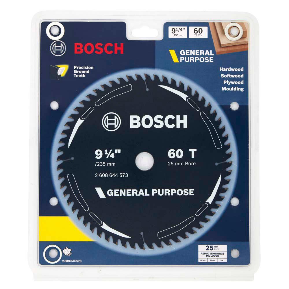 BOSCH 235mm 60T TCT Circular Saw Blade for Wood Cutting - GENERAL PURPOSE