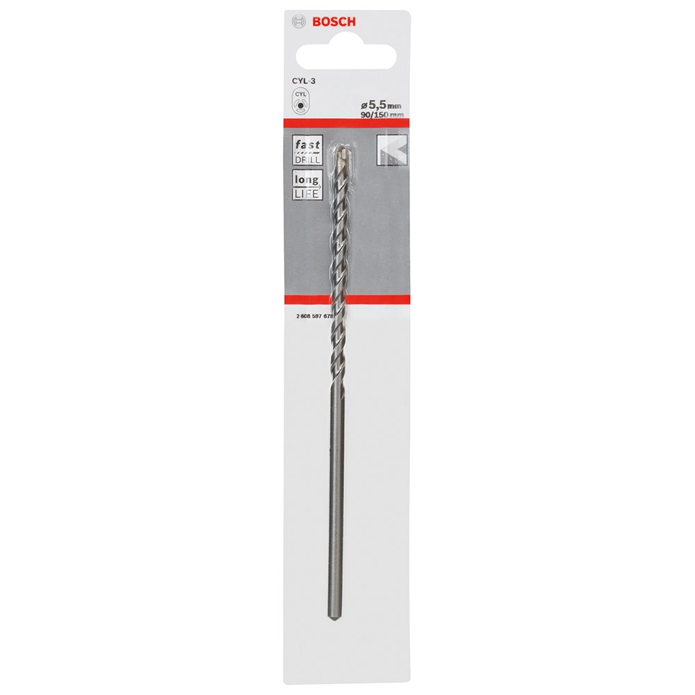 BOSCH 5.5 x 150mm Silver Percussion Masonry Drill Bit