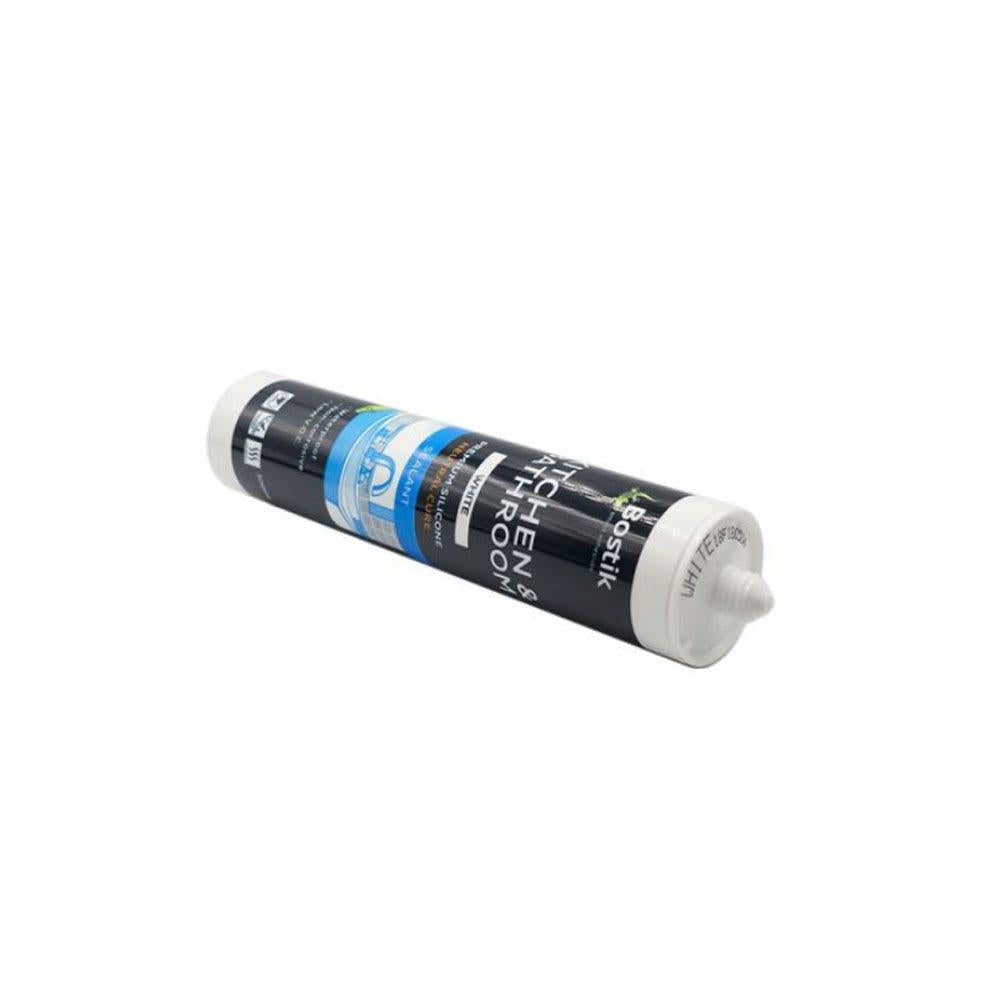 BOSTIK 300ml Kitchen and Bathroom NC Silicone Sealant - White 30840077