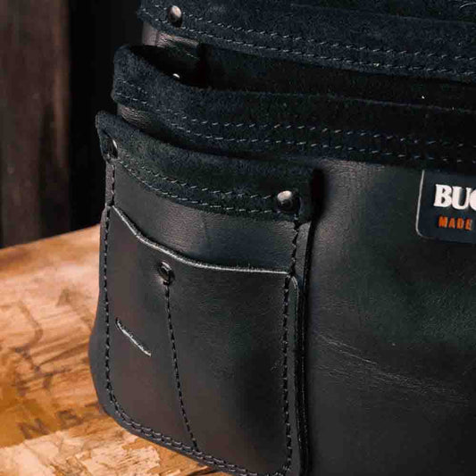 BUCKAROO 2 Pocket Nailbag - Black NBS2B
