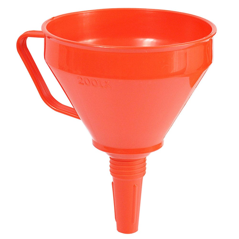 BYNORM Universal 6 1 2 Plastic Funnel with Removal Mesh Filter 330-555