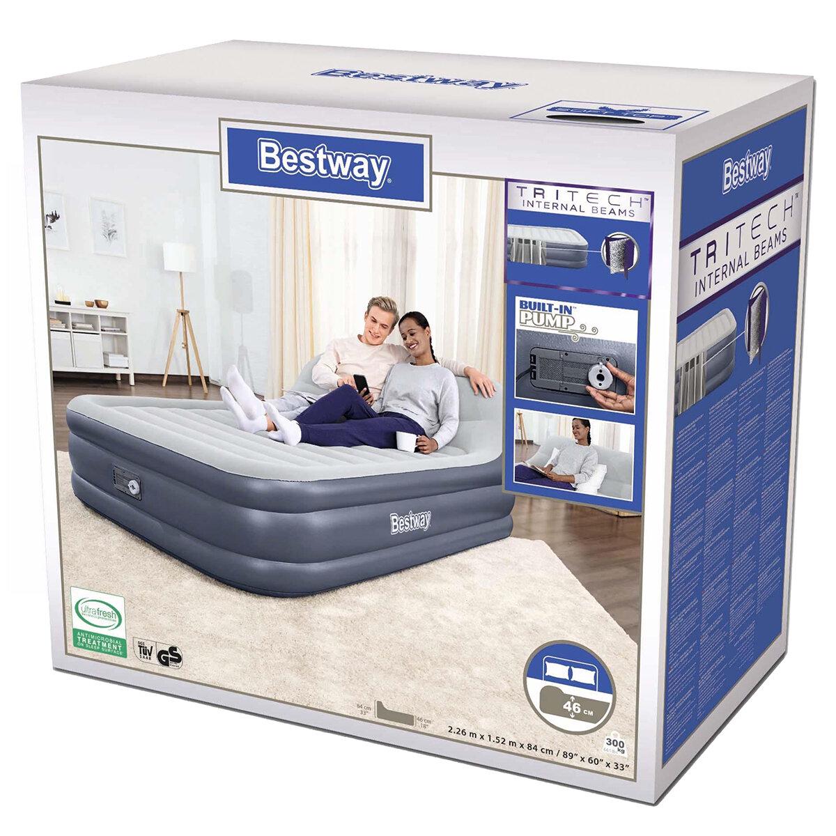 Bestway Tritech Queen Airbed With Built In AC Pump