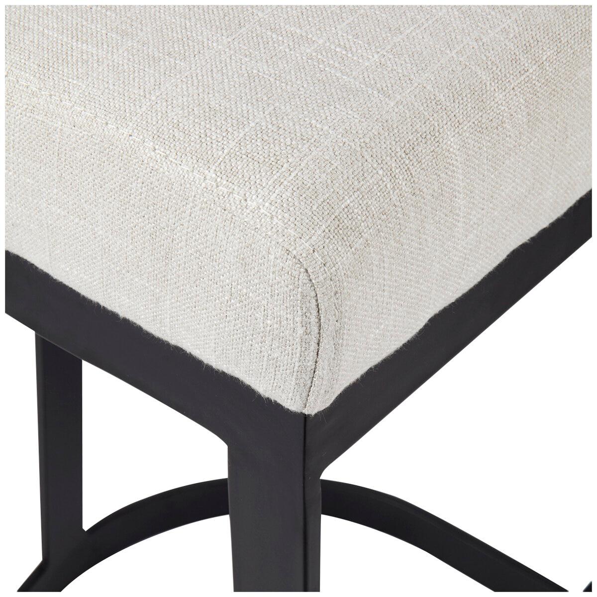 CAFE LIGHTING and LIVING Brooke Black Kitchen Stool Natural