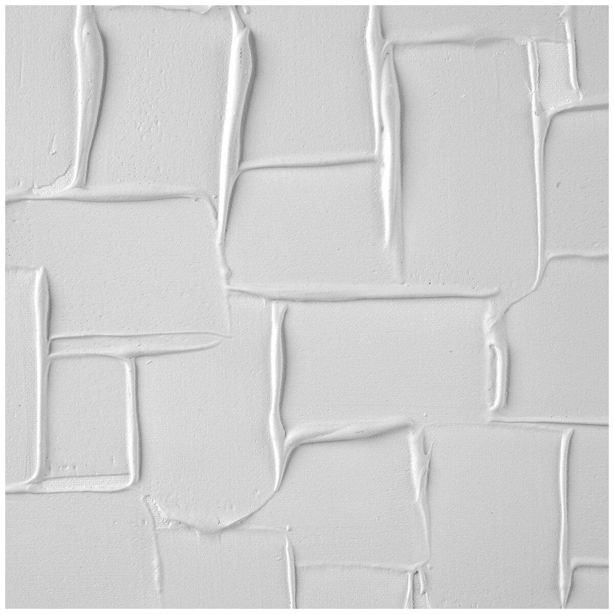 CAFE LIGHTING and LIVING Mosaic Blanco Canvas Painting White