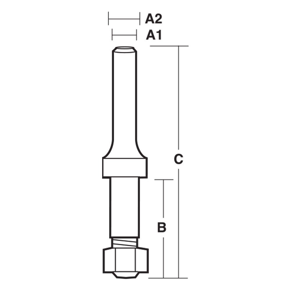CARBITOOL Arbor Threaded 1 2inch x 24mm 1 2inch -Shank TA7