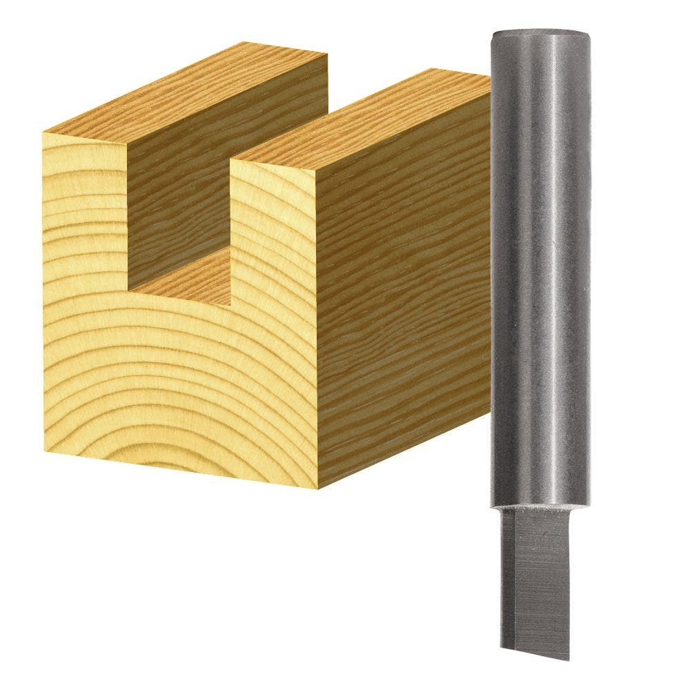 CARBITOOL Router Bit Solid Carbide Rip and Slotter 1 4inch -Diameter 1 4inch -Shank T 803 - 509