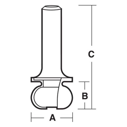 CARBITOOL Router Bit TCT Draw Pull 1inch -Diameter 1 4inch -Shank TDP 20