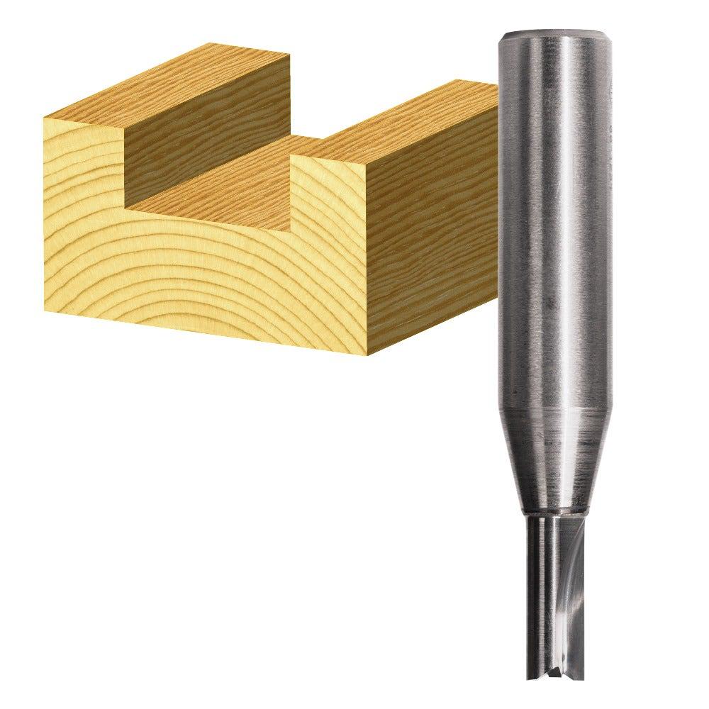 CARBITOOL Router Bit TCT Straight Router 1 4inch -Diameter 1 2inch -Shank T 1408
