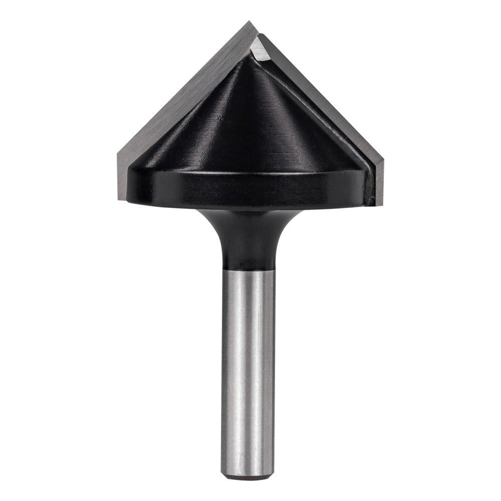 CARBITOOL Router Bit TCT 90-Degree V-Groove 32mm-Diameter 1 4inch -Shank T 128