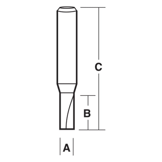 CARBITOOL Router Bit TCT Straight Router 13 16inch -Diameter 1 2inch -Shank T 1426