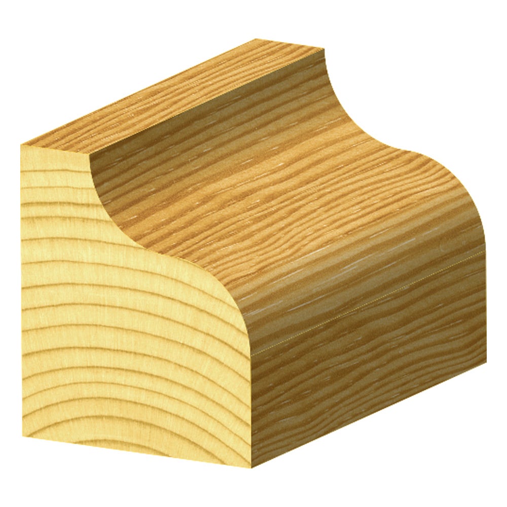 CARBITOOL Router Bit TCT Ogee Wide Flat Bottom 1 4inch -Radius 1 2inch -Flat 1 2inch -Shank TW 7509 1 2